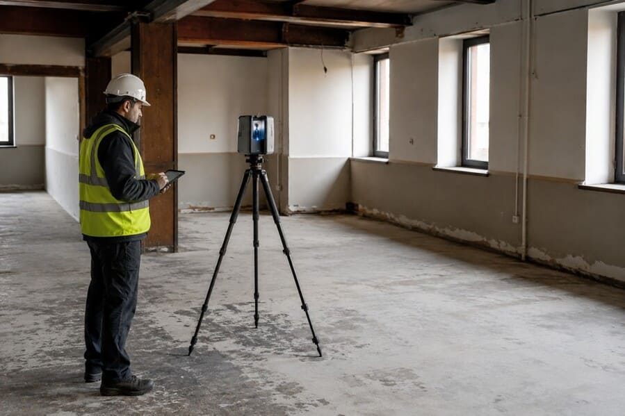 Levé d'intérieur au scanner statique