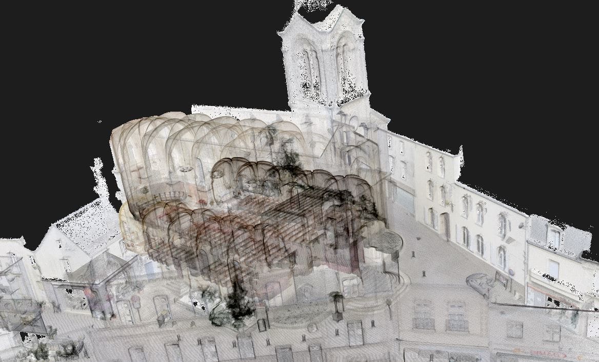 Nuage de point de l'église de Pornic